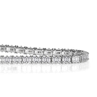 3.55ct Emerald Cut Diamond Tennis Bracelet in 18k White Gold