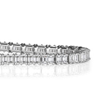 4.61ct Emerald Cut Diamond Tennis Bracelet in 18k White Gold