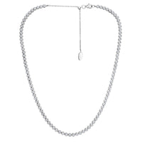 2.43ct Round Brilliant Cut Diamond Bezel Set Necklace in 14k White Gold