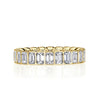 3.01ct Emerald Cut Diamond Bezel Set Eternity Band in 18k Yellow Gold