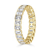 3.01ct Emerald Cut Diamond Bezel Set Eternity Band in 18k Yellow Gold