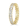 2.01ct Emerald Cut Diamond Bezel Set Eternity Band in 18k Yellow Gold