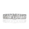 2.01ct Emerald Cut Diamond Bezel Set Eternity Band in 18k White Gold