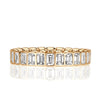 2.01ct Emerald Cut Diamond Bezel Set Eternity Band in 18k Champagne Yellow Gold