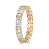 2.01ct Emerald Cut Diamond Bezel Set Eternity Band in 18k Champagne Yellow Gold