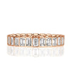 2.01ct Emerald Cut Diamond Bezel Set Eternity Band in 18k Rose Gold