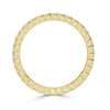 1.82ct Emerald Cut Diamond Bezel Set Eternity Band in 18k Yellow Gold