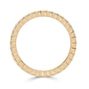 1.82ct Emerald Cut Diamond Bezel Set Eternity Band in 18k Champagne Yellow Gold