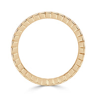 1.82ct Emerald Cut Diamond Bezel Set Eternity Band in 18k Champagne Yellow Gold