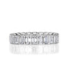 3.01ct Emerald Cut Diamond Bezel Set Eternity Band in Platinum