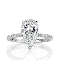 2.59ct Pear Shaped Diamond Engagement Ring