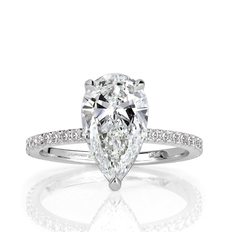 2.59ct Pear Shaped Diamond Engagement Ring