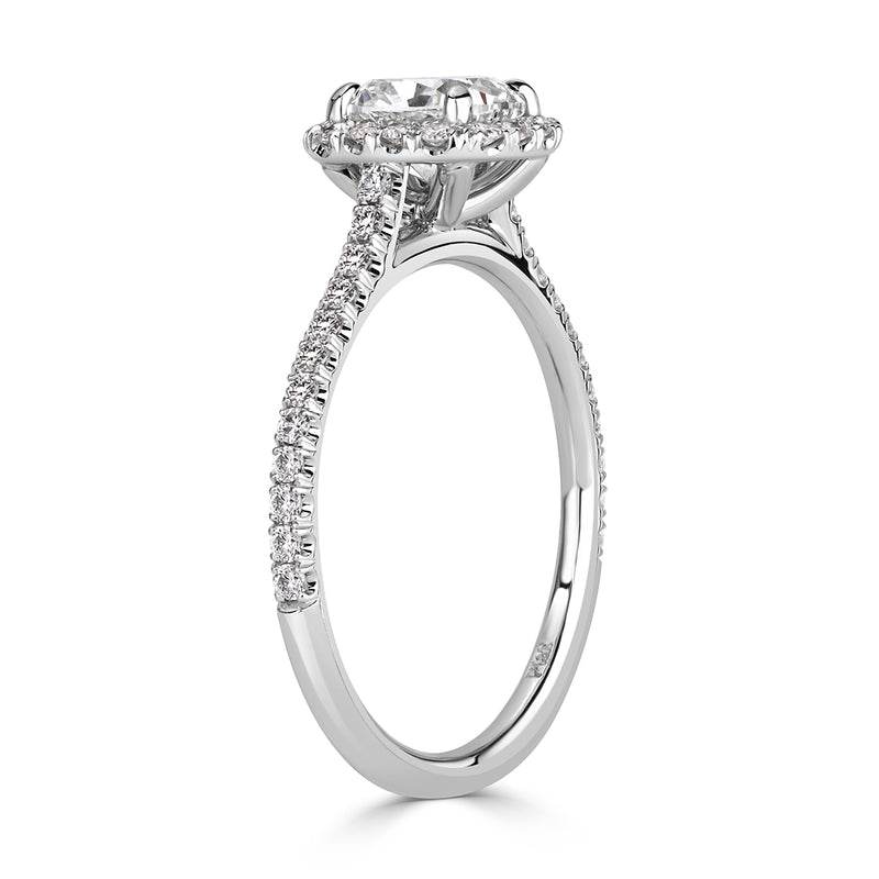 1.41ct Cushion Cut Diamond Engagement Ring