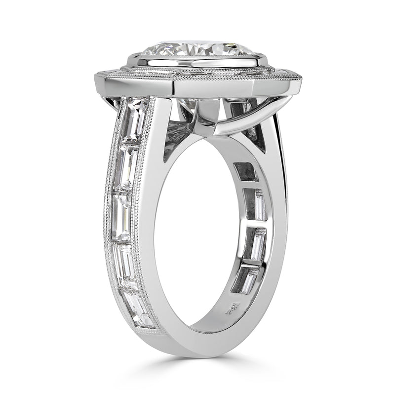 6.49ct Round Brilliant Cut Diamond Engagement Ring