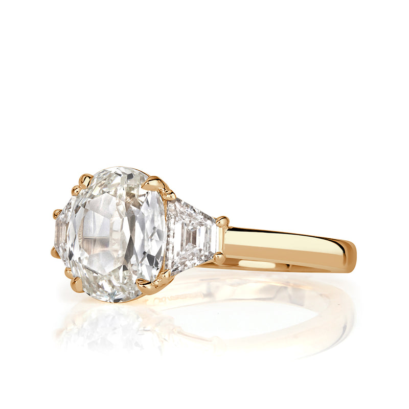 2.67ct Old Mine Cut Diamond Engagement Ring