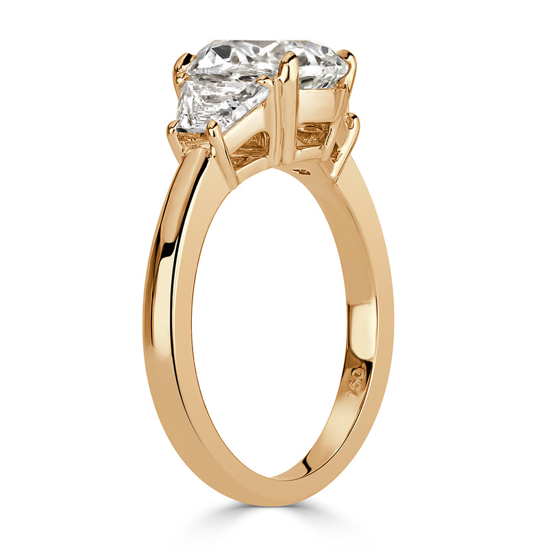 2.67ct Old Mine Cut Diamond Engagement Ring