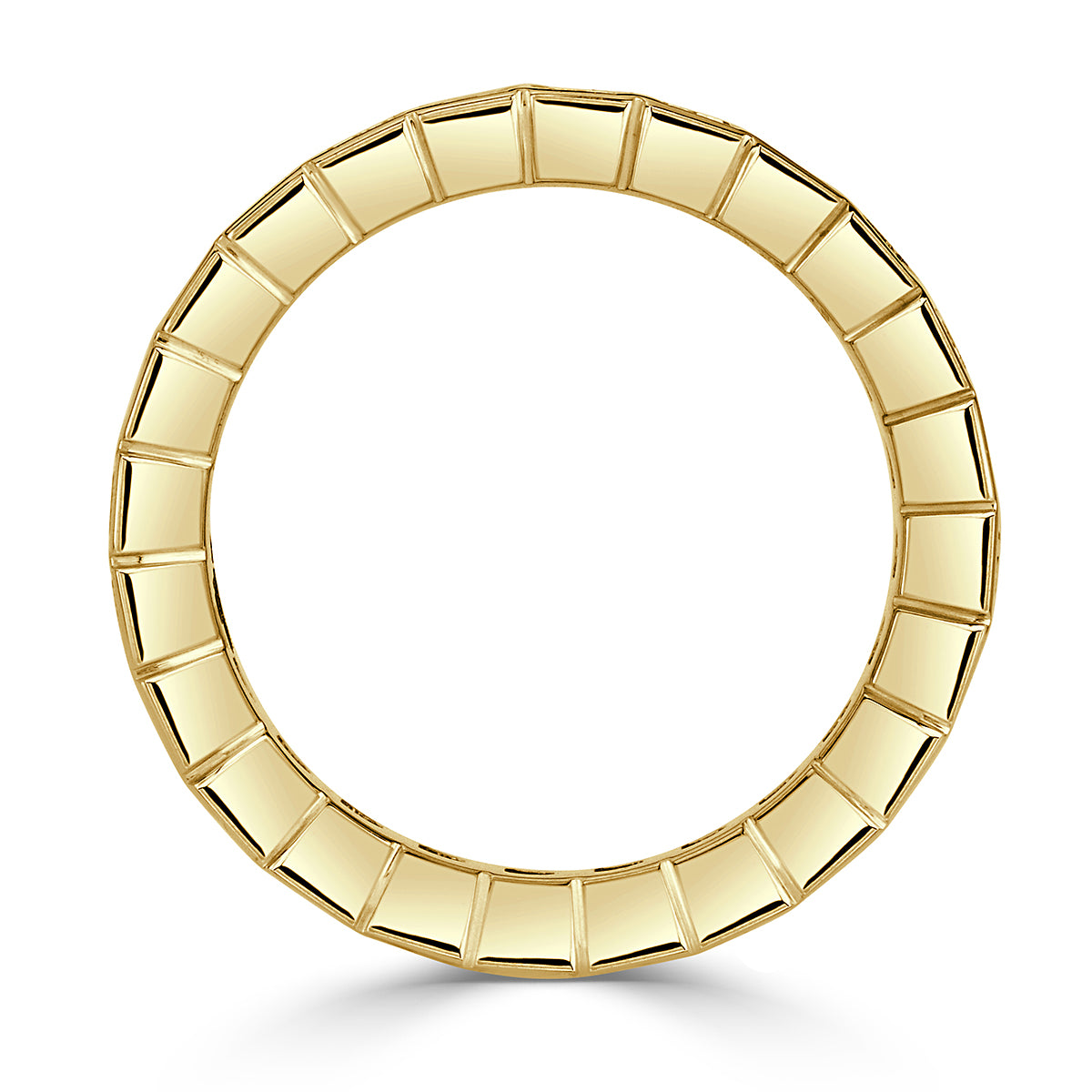 3.36ct Emerald Cut Diamond Eternity Band in 18k Yellow Gold