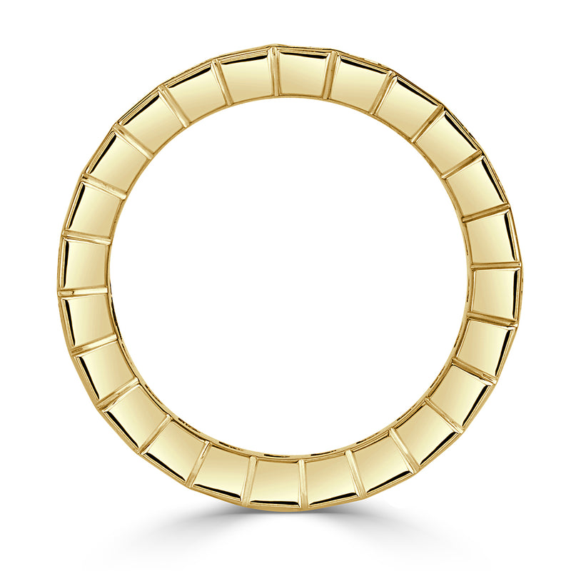 3.36ct Emerald Cut Diamond Eternity Band in 18k Yellow Gold