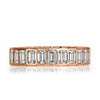 3.36ct Emerald Cut Diamond Eternity Band in 18k Rose Gold