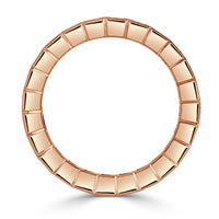 3.36ct Emerald Cut Diamond Eternity Band in 18k Rose Gold
