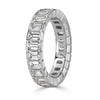 3.36ct Emerald Cut Diamond Eternity Band in 18k White Gold