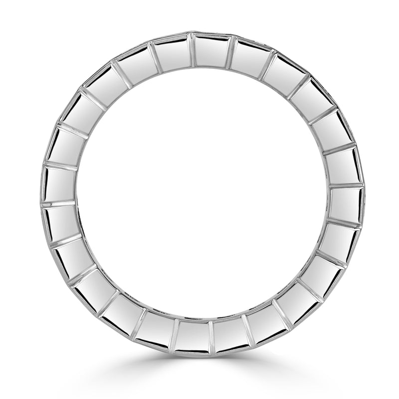 3.36ct Emerald Cut Diamond Eternity Band in 18k White Gold