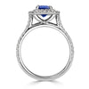 1.78ct Cushion Cut Sapphire and Diamond Engagement Ring
