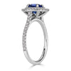 1.78ct Cushion Cut Sapphire and Diamond Engagement Ring