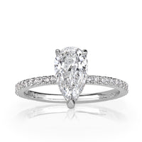 1.56ct Pear Shape Diamond Engagement Ring