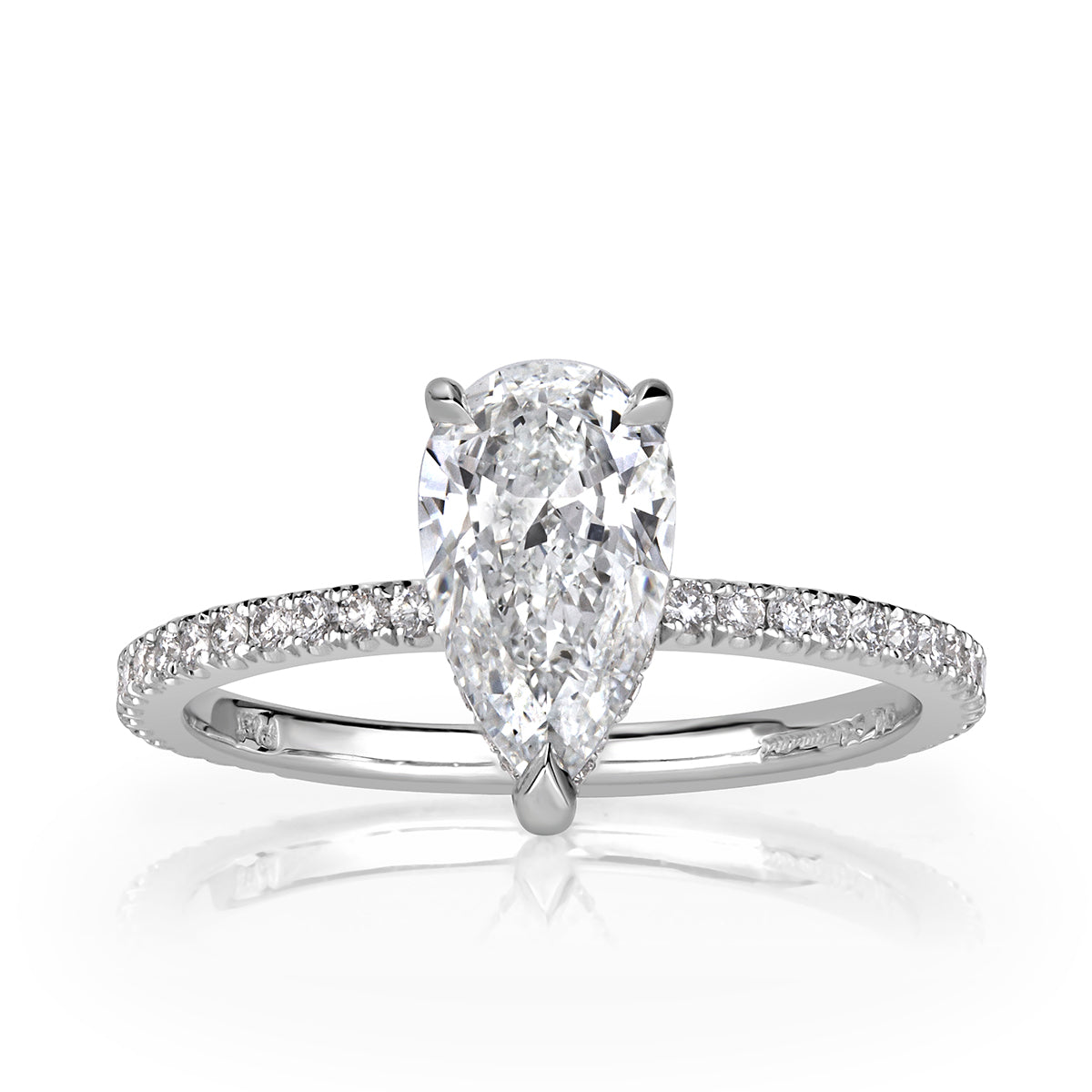 1.56ct Pear Shape Diamond Engagement Ring