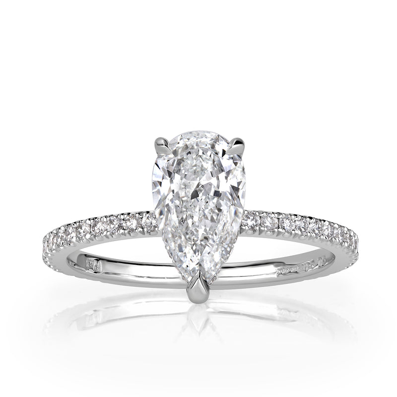 1.56ct Pear Shape Diamond Engagement Ring