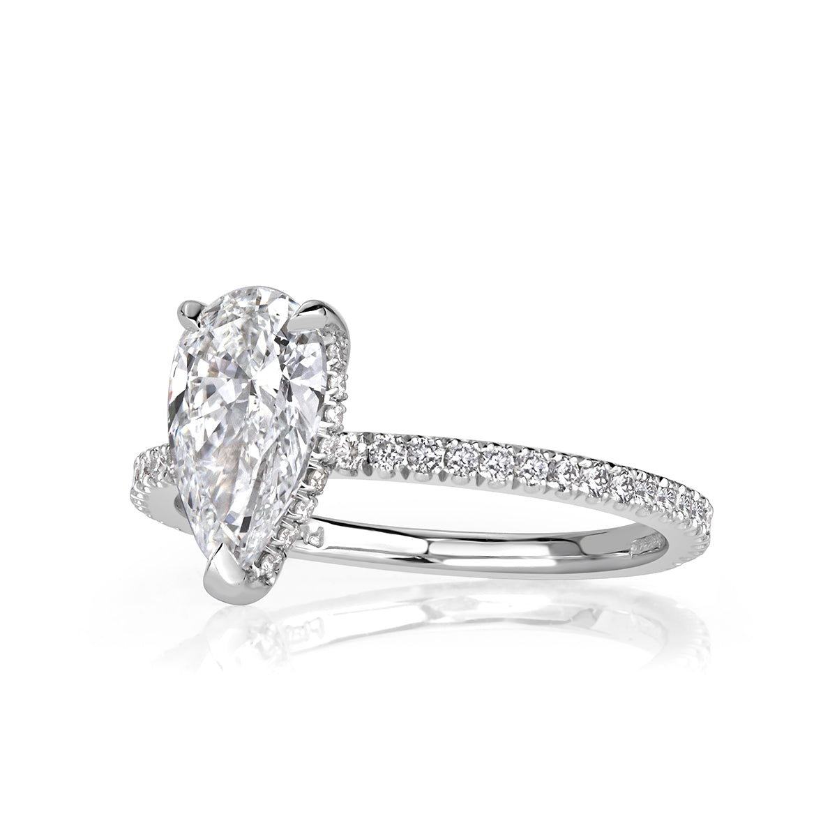 1.56ct Pear Shape Diamond Engagement Ring