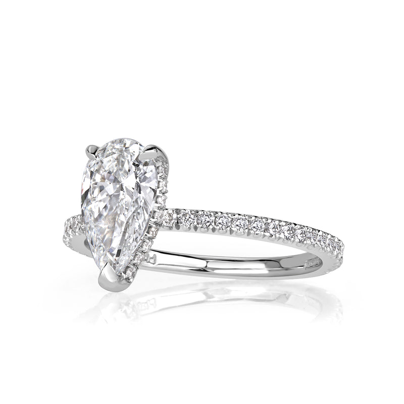 1.56ct Pear Shape Diamond Engagement Ring