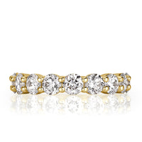 2.00ct Round Brilliant Cut Diamond Wedding Band in 18k Yellow Gold
