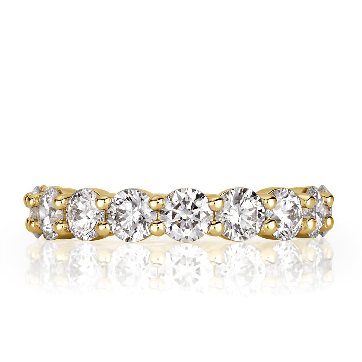 2.00ct Round Brilliant Cut Diamond Wedding Band in 18k Yellow Gold