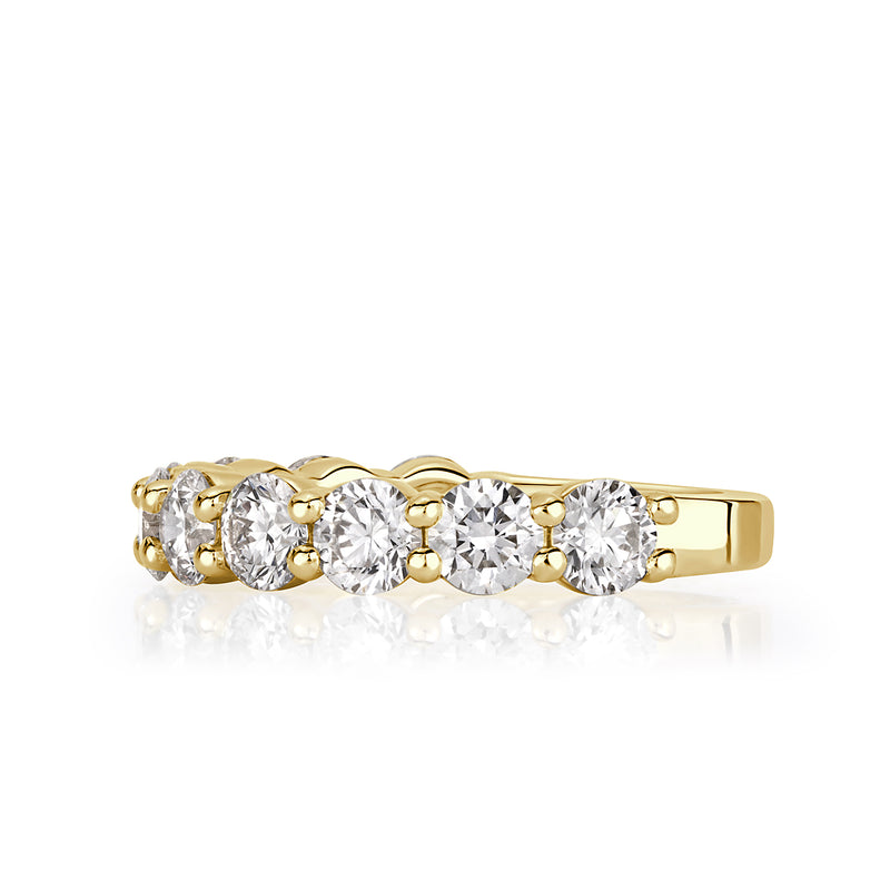 2.00ct Round Brilliant Cut Diamond Wedding Band in 18k Yellow Gold
