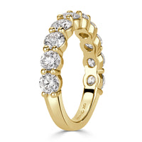 2.00ct Round Brilliant Cut Diamond Wedding Band in 18k Yellow Gold