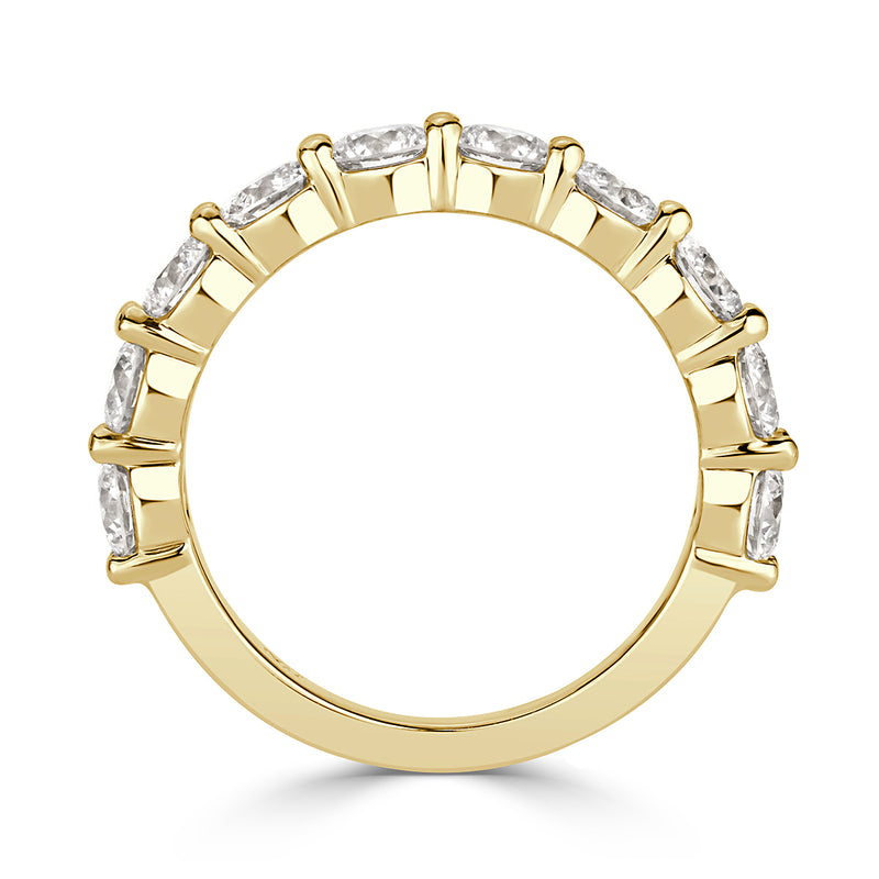 2.00ct Round Brilliant Cut Diamond Wedding Band in 18k Yellow Gold
