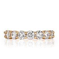 2.00ct Round Brilliant Cut Diamond Wedding Band in 18k Champagne Yellow Gold