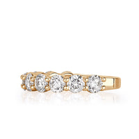 2.00ct Round Brilliant Cut Diamond Wedding Band in 18k Champagne Yellow Gold