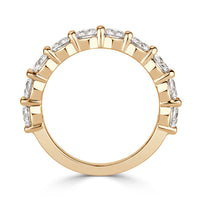 2.00ct Round Brilliant Cut Diamond Wedding Band in 18k Champagne Yellow Gold