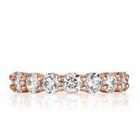 2.00ct Round Brilliant Cut Diamond Wedding Band in 18k Rose Gold