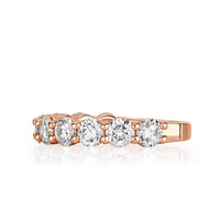 2.00ct Round Brilliant Cut Diamond Wedding Band in 18k Rose Gold