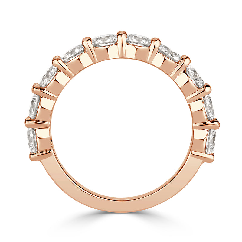 2.00ct Round Brilliant Cut Diamond Wedding Band in 18k Rose Gold