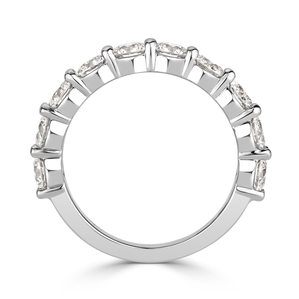 2.00ct Round Brilliant Cut Diamond Wedding Band in Platinum