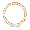 2.20ct Asscher Cut Diamond Eternity Band in 18k Champagne Yellow Gold