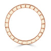2.20ct Asscher Cut Diamond Eternity Band in 18k Rose Gold