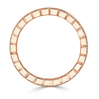 2.20ct Asscher Cut Diamond Eternity Band in 18k Rose Gold