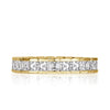 2.20ct Asscher Cut Diamond Eternity Band in 18k Yellow Gold