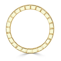 2.20ct Asscher Cut Diamond Eternity Band in 18k Yellow Gold